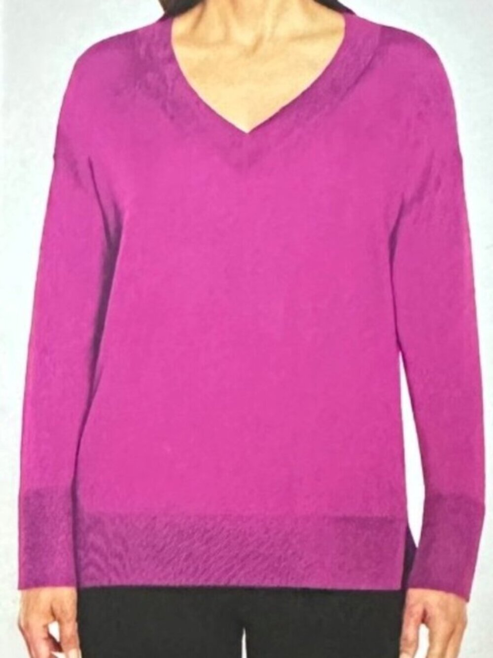BANANA REPUBLIC Merino Wool V-Neck Sweater Pink Size S NWT
